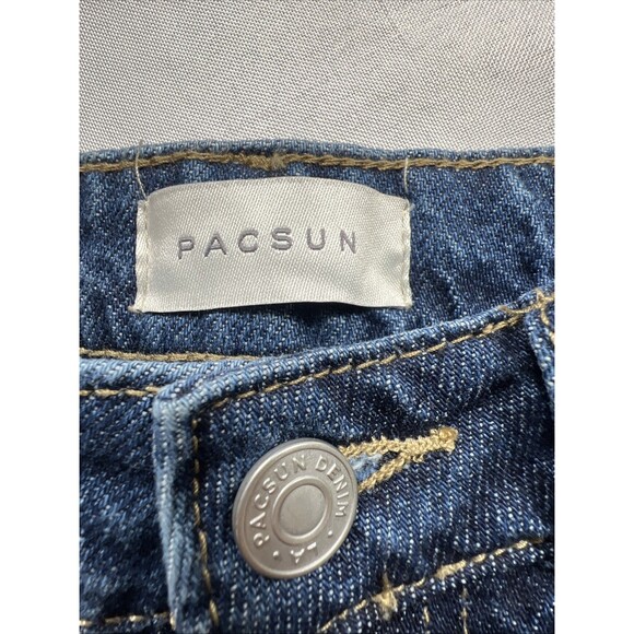 PacSun Wide Leg Jeans Women’s Sz 26 High Rise Baggy Cargo 90’s Y2K Grunge Skater - Picture 7 of 12